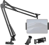 InnoGear Tablet Holder for Bed, Overhead Tablet Stand Phone Holder Tablet Mount for Desk 2 Clamps with Swivel Ball Head for iPad Kindle Switch Graphics Tablets 4-13&#34; Devices