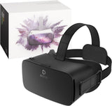 DESTEK V5 VR Headset for Phone, 110° FOV VR Goggles, Eyes Protected Anti-Blue HD Lenses Virtual Reality Headsets for iPhone 15/14/13/12/11, Samsung, Android - Black