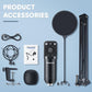 USB Microphone, Professional 192kHz/24Bit Plug &amp; Play PC Computer Condenser Cardioid Mic Kit with Sound Advanced Chipset, for Streaming, Podcast, Studio Recording and Games