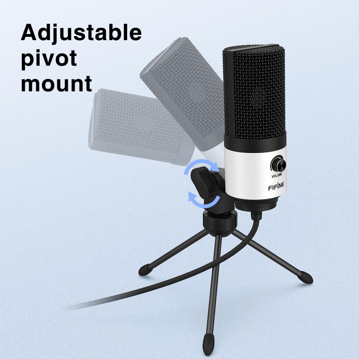 FIFINE USB Microphone, Metal Condenser Recording Microphone for Laptop MAC or Windows Cardioid Studio Recording Vocals, Voice Overs,Streaming Broadcast and YouTube Videos-K669B