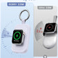 RORRY Charger for Apple Watch Series 9, 2500mAh Fast Charging Portable Charger for iWatch, Travel Charger with Built-in USB C Cable for Apple Watch Ultra Series 9 8 7 6 5 4 3 2 SE Accessories, Pink