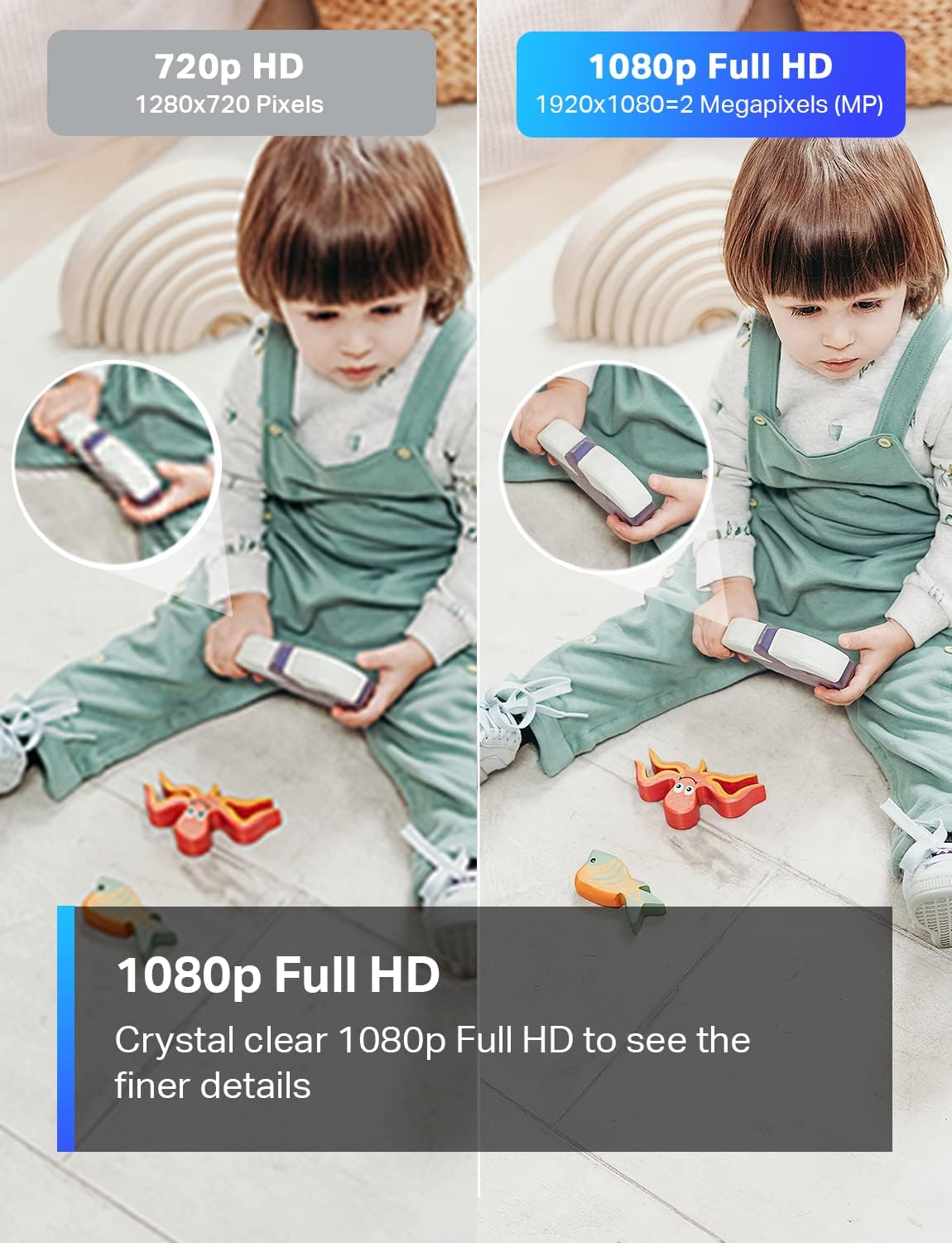 TP-Link Tapo 1080P Indoor Security Camera for Baby Monitor, Dog Camera w/Motion Detection, 2-Way Audio Siren, Night Vision, Cloud &amp; SD Card Storage, Works w/Alexa &amp; Google Home (Tapo C100)