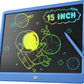 LCD Writing Tablet for Kids, Kidopire 15 Inch Large Screen Doodle Board, Colorful Drawing Writing Board Tablet Kids Age 3-12  Birthday Erasable Drawing Pad Message Practice Note Learning Toys, Purple