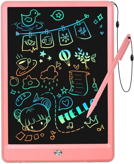 EooCoo Toys for Ages 2-4 Girls,10 Inch LCD Writing Tablets for Kids, Doodle Board Drawing Pad Toys, No Mess Coloring Books for Toddlers, Travel Toys Girls Gifts, Learning Toys for 3-5 Years Old Girls