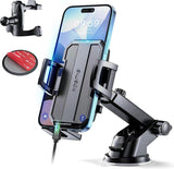 SUUSON Upgraded 3-in-1 Car Phone Holder Mount [Powerful Suction] Phone Mount for Car Dashboard Air Vent Windshield,for All iPhone Android Phone (Black)
