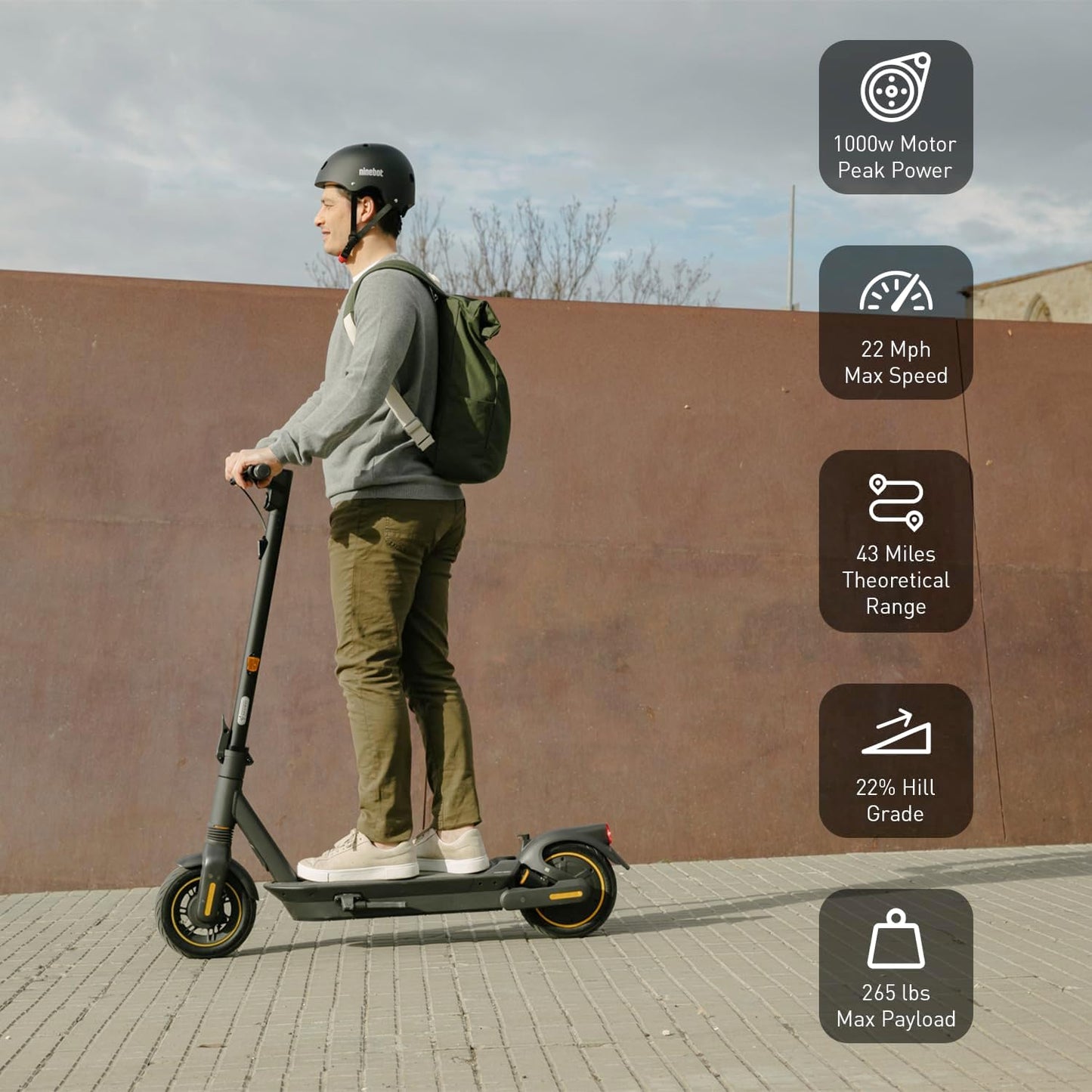 Segway Ninebot MAX Electric Kick Scooter w/Powerful Motor, Long Miles Range, 18.6 &amp; 22mph Top Speed, Dual Suspension (MAX G2 Only), Scooter for Adults UL-2271 2272 Certified