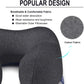 napfun Neck Pillow for Traveling, Upgraded Travel Neck Pillow for Airplane 100% Pure Memory Foam Travel Pillow for Flight Headrest Sleep, Portable Plane Accessories, Striped Black