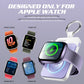 Pddosi Portable Wireless Charger Compatible for Apple Watch Series 10/9/8/UItra/7/6/5/4/3/2/SE, 1500mAh Portable iWatch Charger Travel, Magnetic Portable Watch Charger Keychain with USB C (Pink)