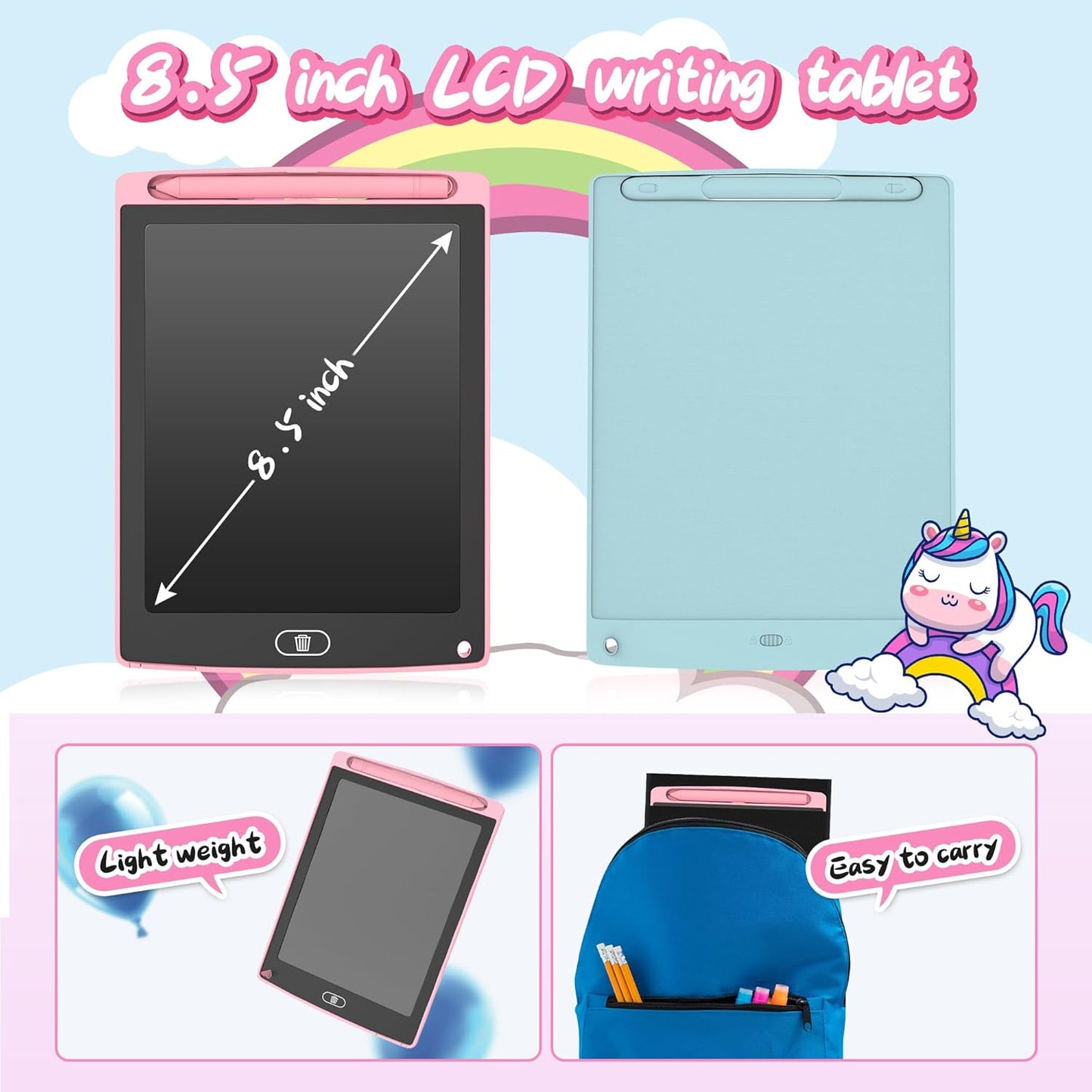 3 Pack LCD Writing Tablet, Colorful Toddler Drawing Tablet Doodle Board for Kids, Erasable Reusable Electronic Drawing Pad, LEYAOYAO Educational and Learning Toy for 3-6 Years Old Boy and Girl