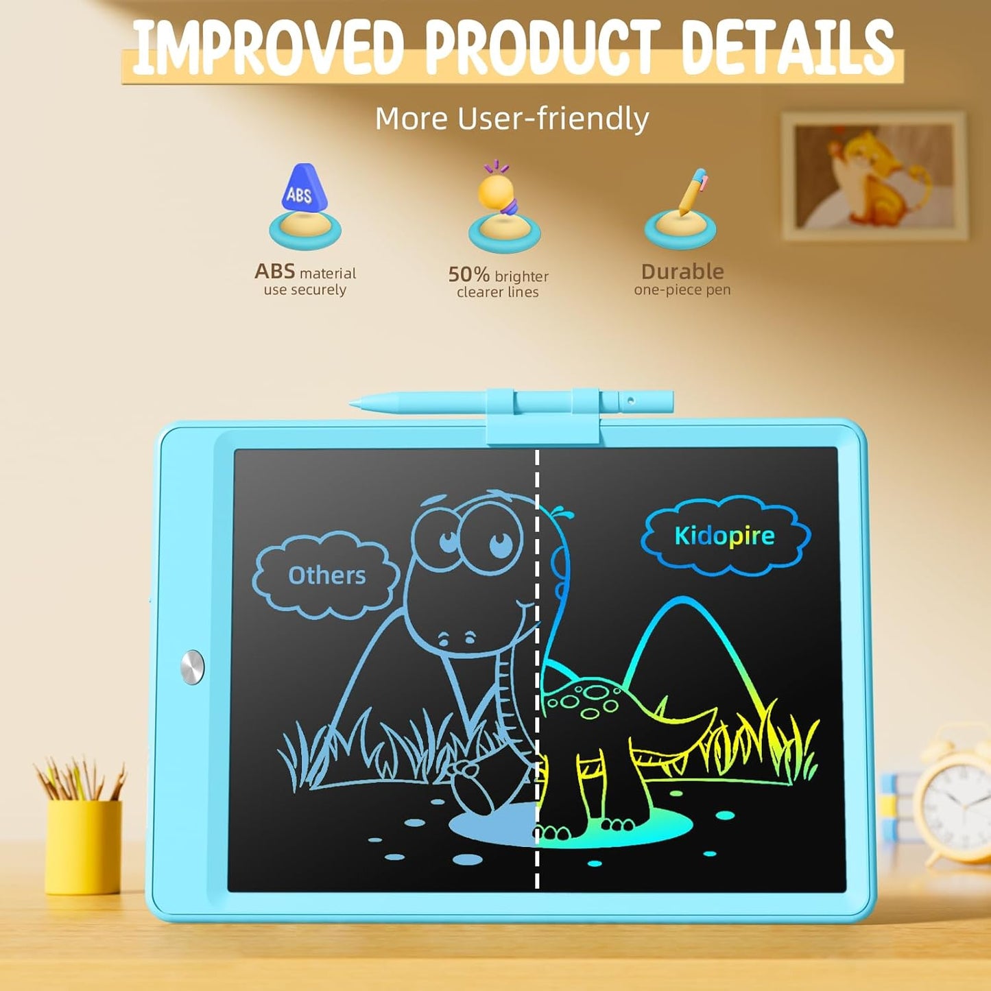 Kidopire LCD Writing Tablet, 2Pack Reusable Drawing Pad for Kids, Colorful Doodle Board Kids Drawing Tablet, Educational Toddler Girl Toys, Birthday Gift Ideas for 3 4 5 6 7 8 Year Old Kids