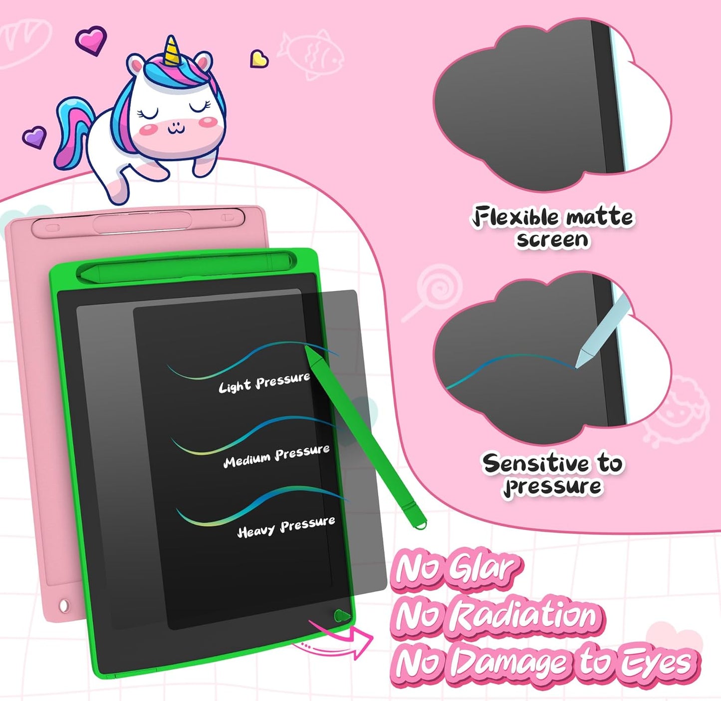3 Pack LCD Writing Tablet, Colorful Toddler Drawing Tablet Doodle Board for Kids, Erasable Reusable Electronic Drawing Pad, LEYAOYAO Educational and Learning Toy for 3-6 Years Old Boy and Girl