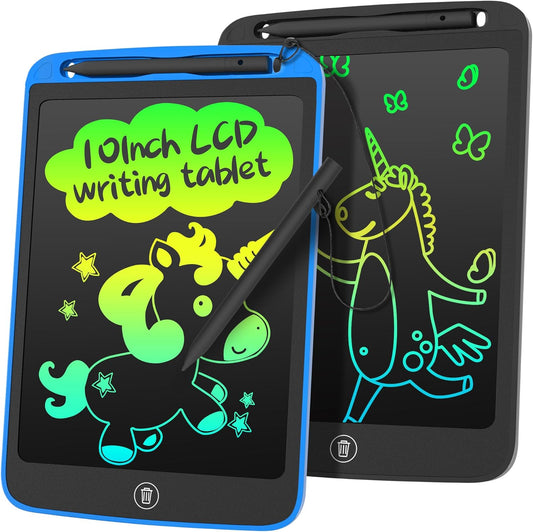 SOOOO LCD Writing Tablet for Kids 2 Pack, 10 inch Colorful Doodle Board for 3 4 5 6 7 Year Old Kids, Sensory Toys, Educational Sketch Pad Toys for Girls Boys, Gifts for Kids(Green Red)