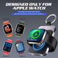 Pddosi Portable Wireless Charger Compatible for Apple Watch Series 10/9/8/UItra/7/6/5/4/3/2/SE, 1500mAh Portable iWatch Charger Travel, Magnetic Portable Watch Charger Keychain with USB C (Pink)