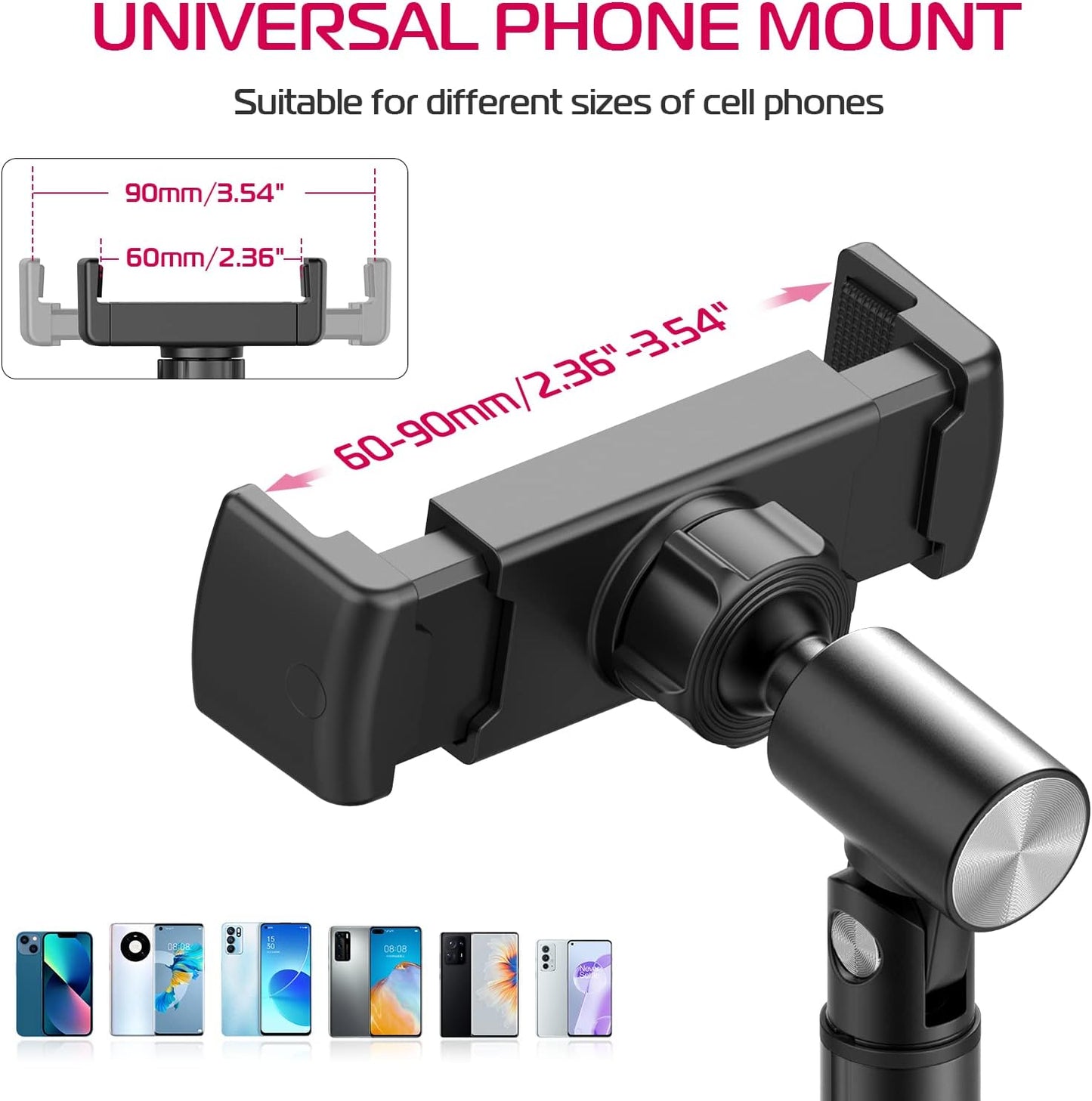 ULANZI SK-06 Cell Phone Cooler Phone Stand, Desktop Cell Phone Gaming Radiator with Cooling Device, Height Adjustable Phone Stand 2.56-3.49 inches iOS/Android Semiconductor Heatsink Cooling