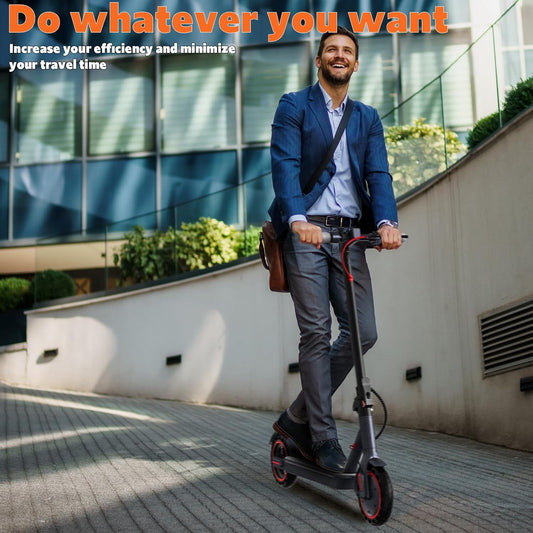 Electric Scooter Adults, Up to 22 Mph, 350W Motor Peak 500W, Foldable E-Scooter for Adults, Escooter Adults with App Control, Dual Syspension with Turn Signal Light, Dual Braking