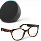 Amazon Echo Frames (3rd Gen)   Echo Pop | Smart glasses with Alexa | Round frames in Blue Tortoise with prescription ready lenses