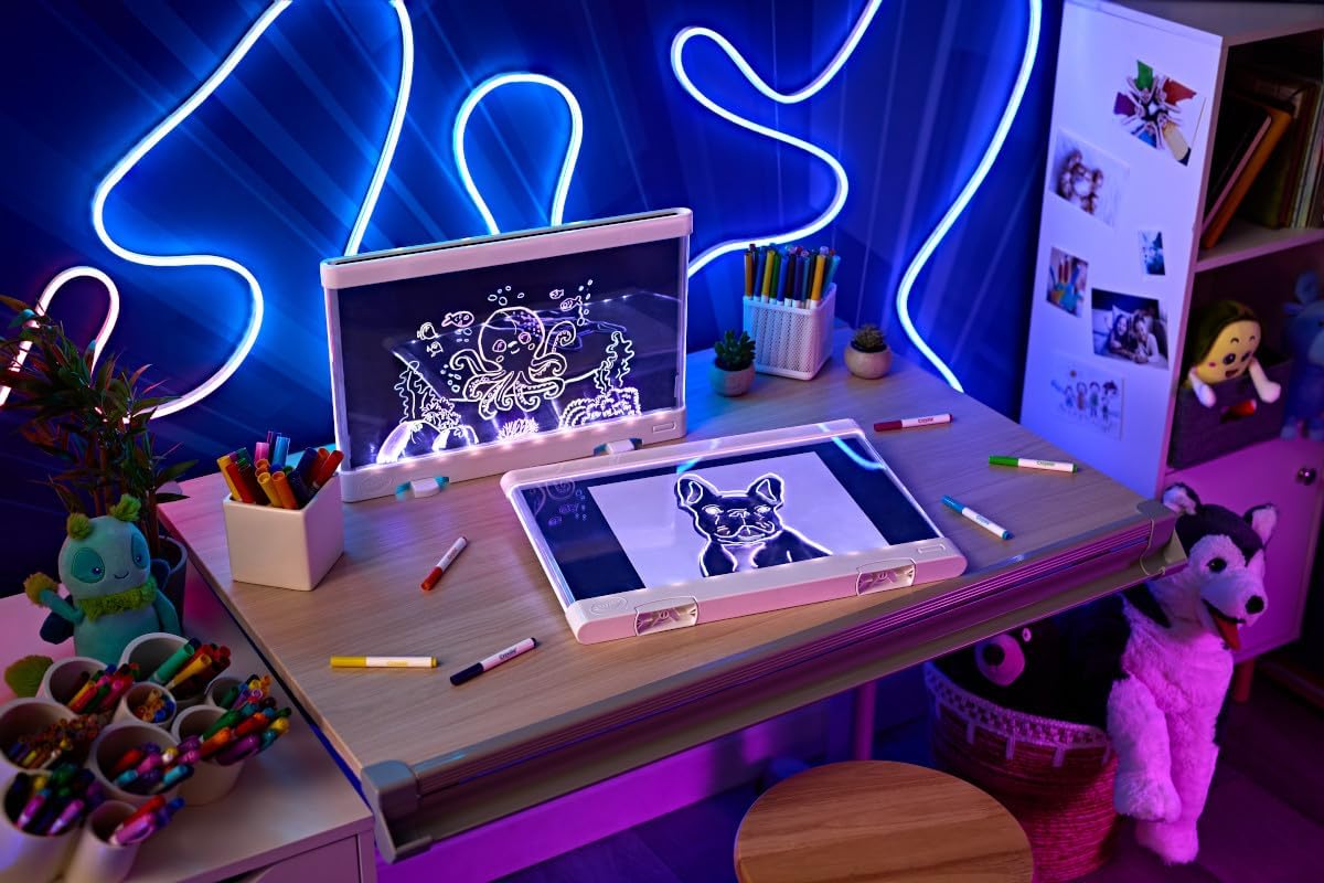 Crayola Ultimate Light Board - White, Kids Drawing Tablet, LED Drawing Board for Kids, Holiday Gift for Boys &amp; Girls, Toys for Kids, 6