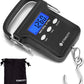 Etekcity Luggage Scale for Travel Essentials, Digital Suitcase Weight Scale with Hook, Portable Hanging Baggage Scale for Travel Accessories, 110 Pounds, Battery Included