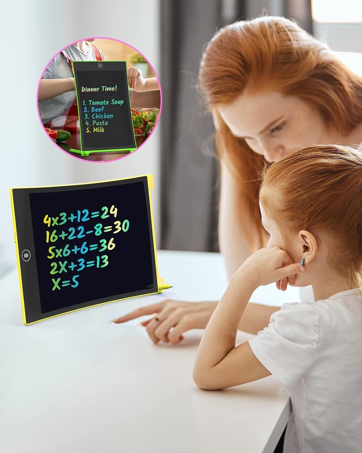 TECJOE 2 Pack LCD Writing Tablet, 8.5 Inch Colorful Doodle Board Drawing Tablet for Kids, Kids Travel Games Activity Learning Toys Birthday Gifts for 3 4 5 6 Year Old Boys and Girls Toddlers