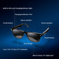 Blackview Smart Glasses, 5.0 Bluetooth Sunglasses with Open Ear Speaker, Voice Assistant Compatible, Blue Light Blocking Lens