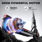 SISIGAD Electric Scooter Adults 8.5 Inch Tires, 300W Motor Peak 500W, Max 19 Mph Speed, 15 Miles Long Range, Portable Folding E-Scooter for Commuting with Dual Brakes, APP Control, Slate Gray