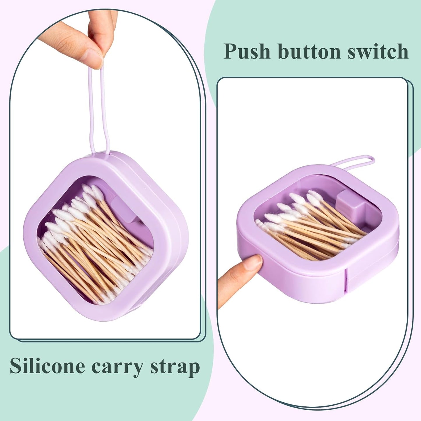 Kathfly 4 Pcs White Hair Tie Organizer Portable Hair Accessory Storage Containers Stackable Hair Tie Bobby Pin Holder Home Cotton Swab Dispenser Hair Accessories Jewelry Organizer Box