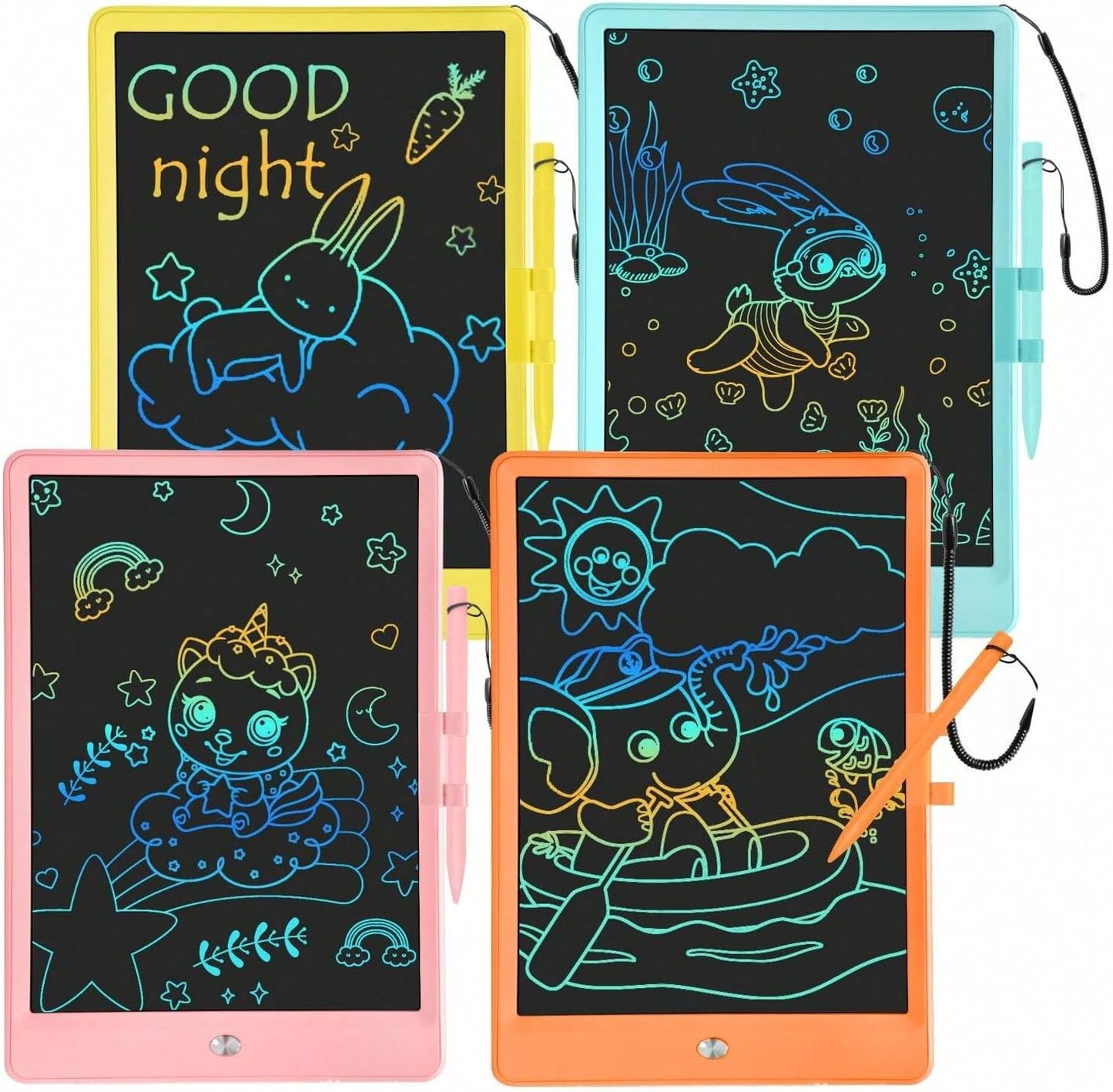 PYTTUR LCD Writing Tablet for Kids 10 Inch Colorful Toddler Drawing Tablet Reusable Doodle Board Electronic Drawing Pads Educational and Learning Kids Toys for Girls(Pink)