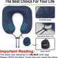 napfun Neck Pillow for Traveling, Upgraded Travel Neck Pillow for Airplane 100% Pure Memory Foam Travel Pillow for Flight Headrest Sleep, Portable Plane Accessories, Striped Black