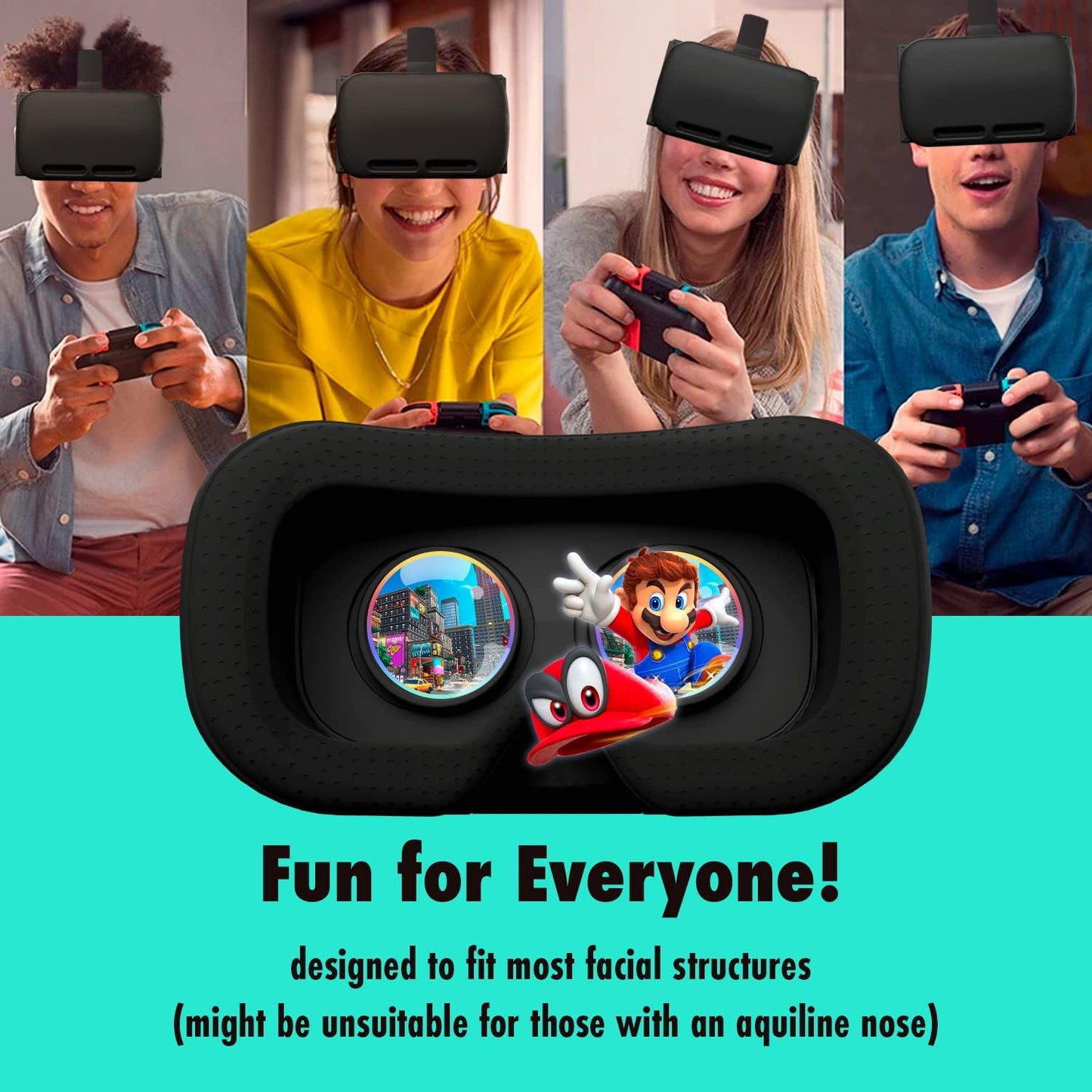 Orzly VR Headset Designed for Nintendo Switch &amp; Switch OLED Console with Adjustable Lens for a Virtual Reality Gaming Experience and for Labo VR - White - Gift Boxed Edition