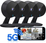 LaView Security Cameras 4pcs, Home Security Camera Indoor 1080P, Wi-Fi Cameras Wired for Pet, Motion Detection, Two-Way Audio, Night Vision, Phone App, Works with Alexa, iOS &amp; Android &amp; Web Access