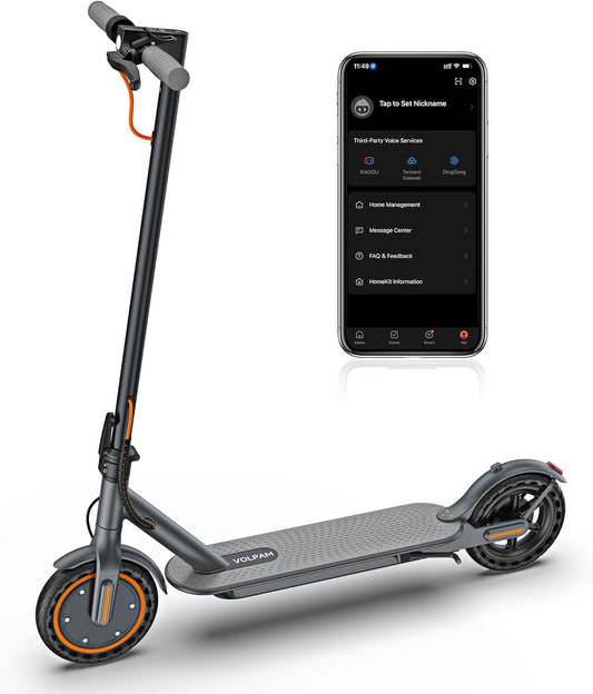 Electric Scooter Adults - Max 19Miles Range &amp; 19MPH Speed E-Scooter, Powerful 350W Scooter, Folding Scooters with 8.5&#34; Solid Tires, Kick Scooter, 2 Wheels and Height Handlebars (Orange)