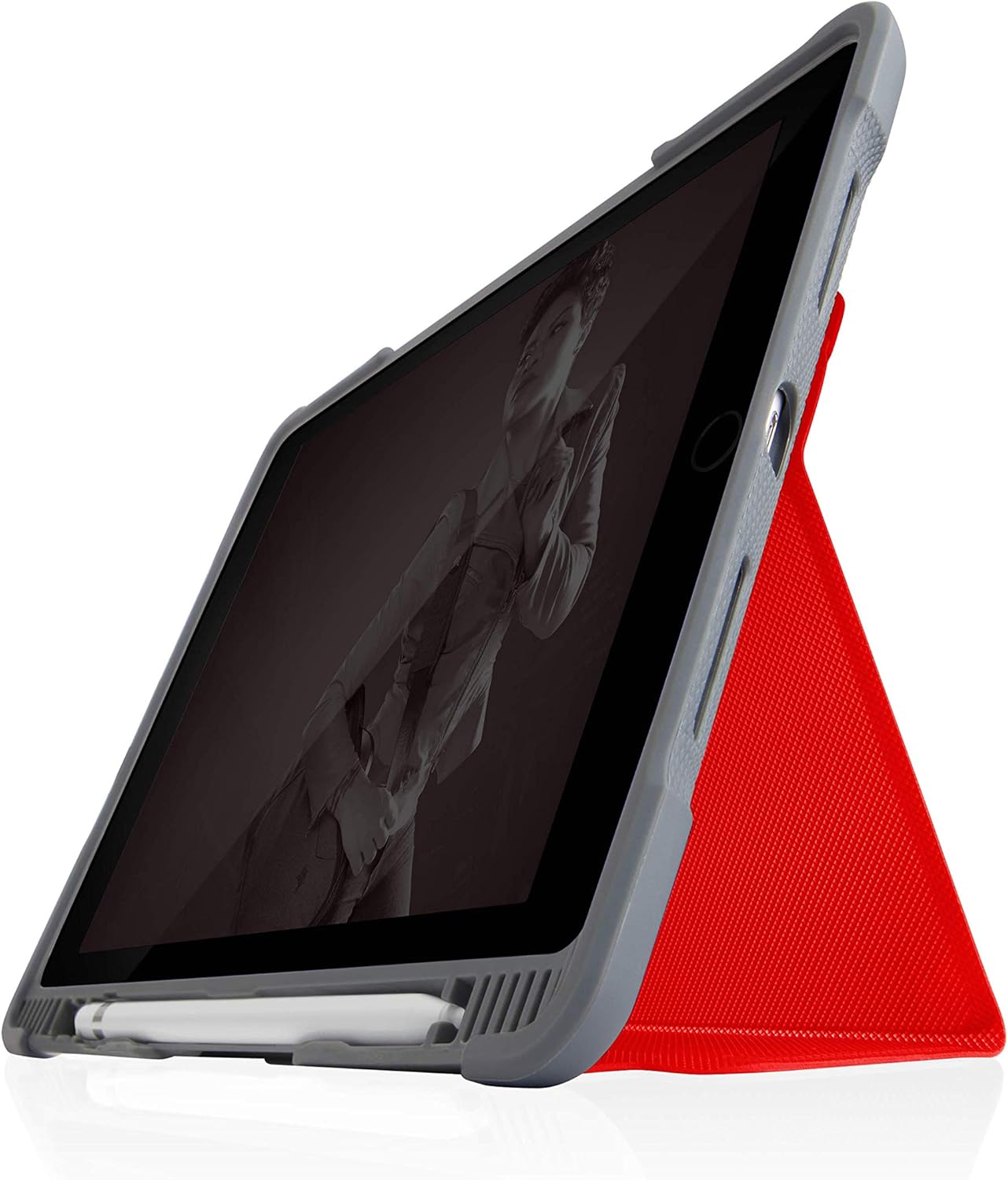 STM Dux Plus Duo for iPad (9th/8th/7th Gen) 10.2&#34; Case: Maximum Drop Protection, Clear Back, Apple Pencil/Logitech Crayon storage with Magnetic Battery Saving On/Off Cover- Black
