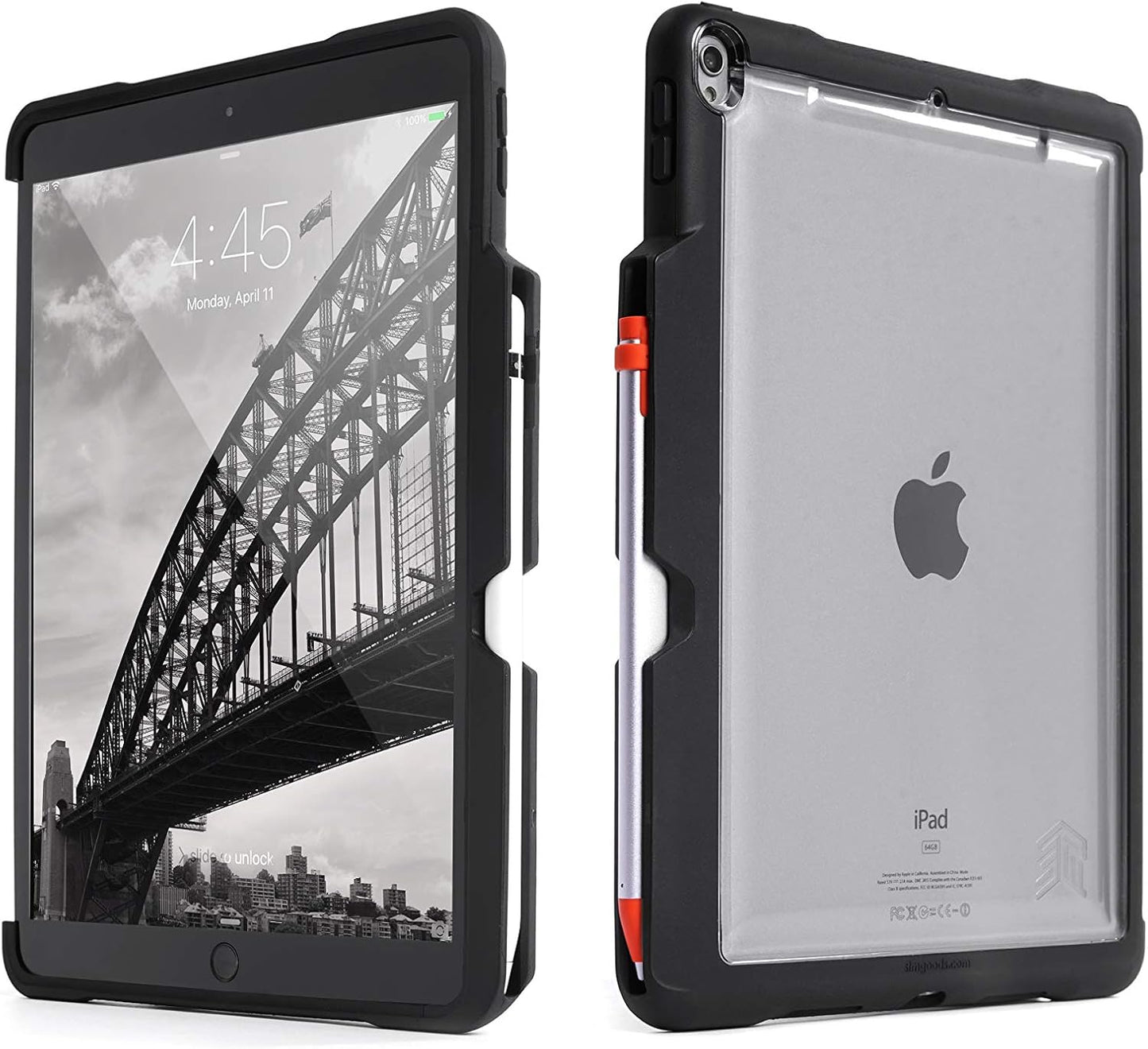 STM Dux Shell, Sleek case for Apple iPad Pro 11 Supports Apple Keyboard Folio - Black (stm-222-221JV-01)