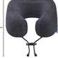 napfun Neck Pillow for Traveling, Upgraded Travel Neck Pillow for Airplane 100% Pure Memory Foam Travel Pillow for Flight Headrest Sleep, Portable Plane Accessories, Striped Black