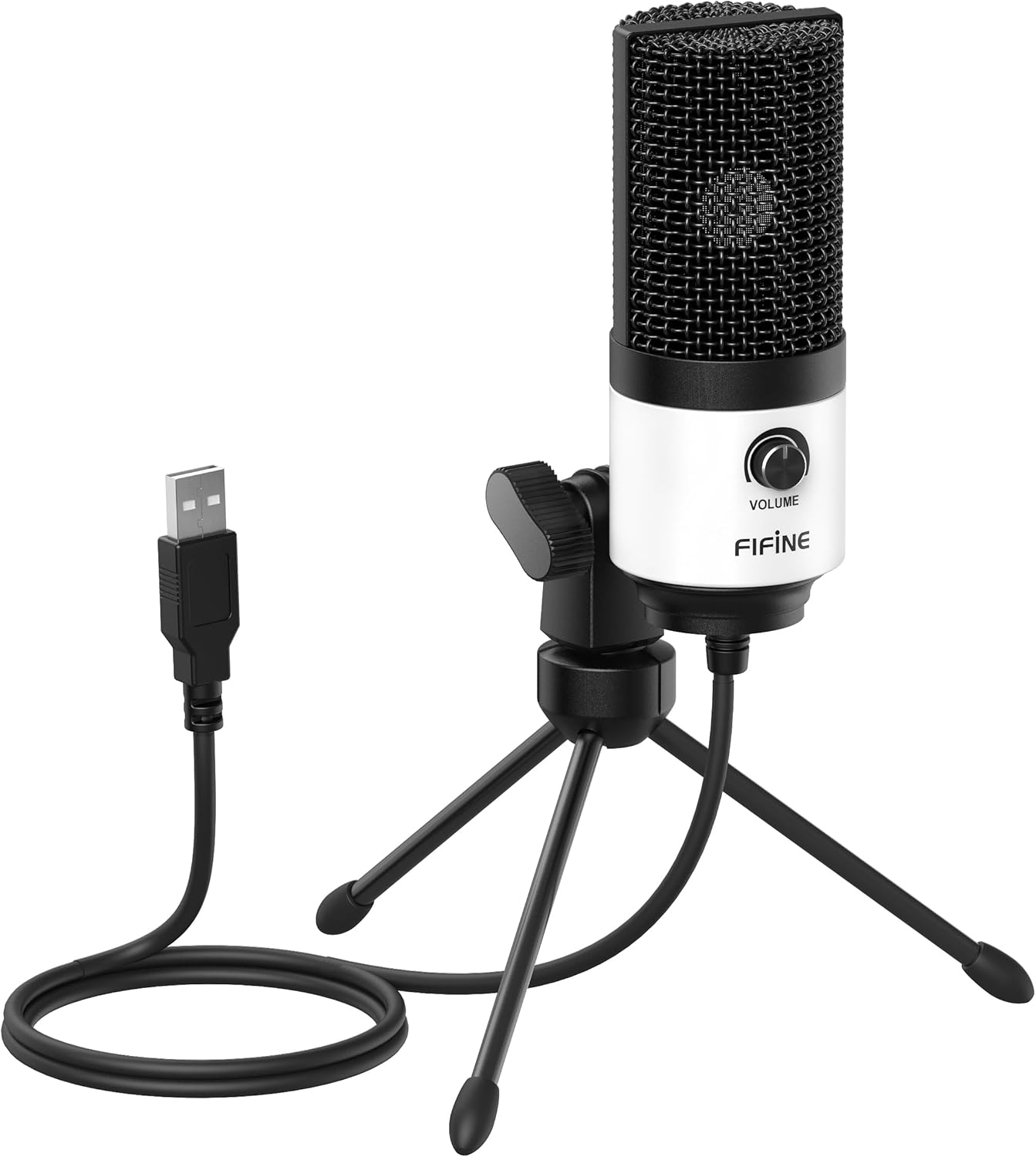 FIFINE USB Microphone, Metal Condenser Recording Microphone for Laptop MAC or Windows Cardioid Studio Recording Vocals, Voice Overs,Streaming Broadcast and YouTube Videos-K669B
