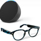 Amazon Echo Frames (3rd Gen)   Echo Pop | Smart glasses with Alexa | Round frames in Blue Tortoise with prescription ready lenses