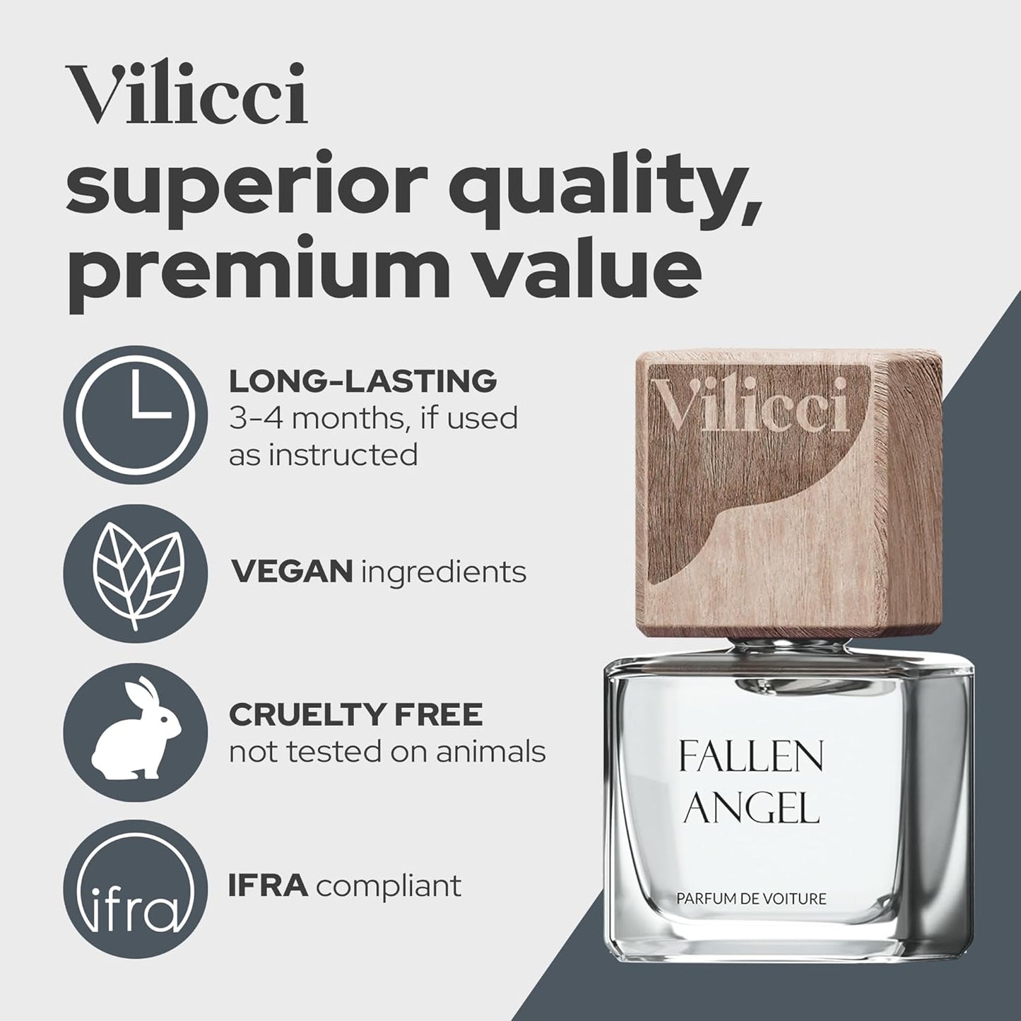 Vilicci Car Air Freshener - Tobacco Vanilla Scent - Elegant Car Fresheners, Air Freshener for Car, Premium Car Hanging Air Freshener, Long-Lasting Fragrance for Auto and Home, 1 Bottle