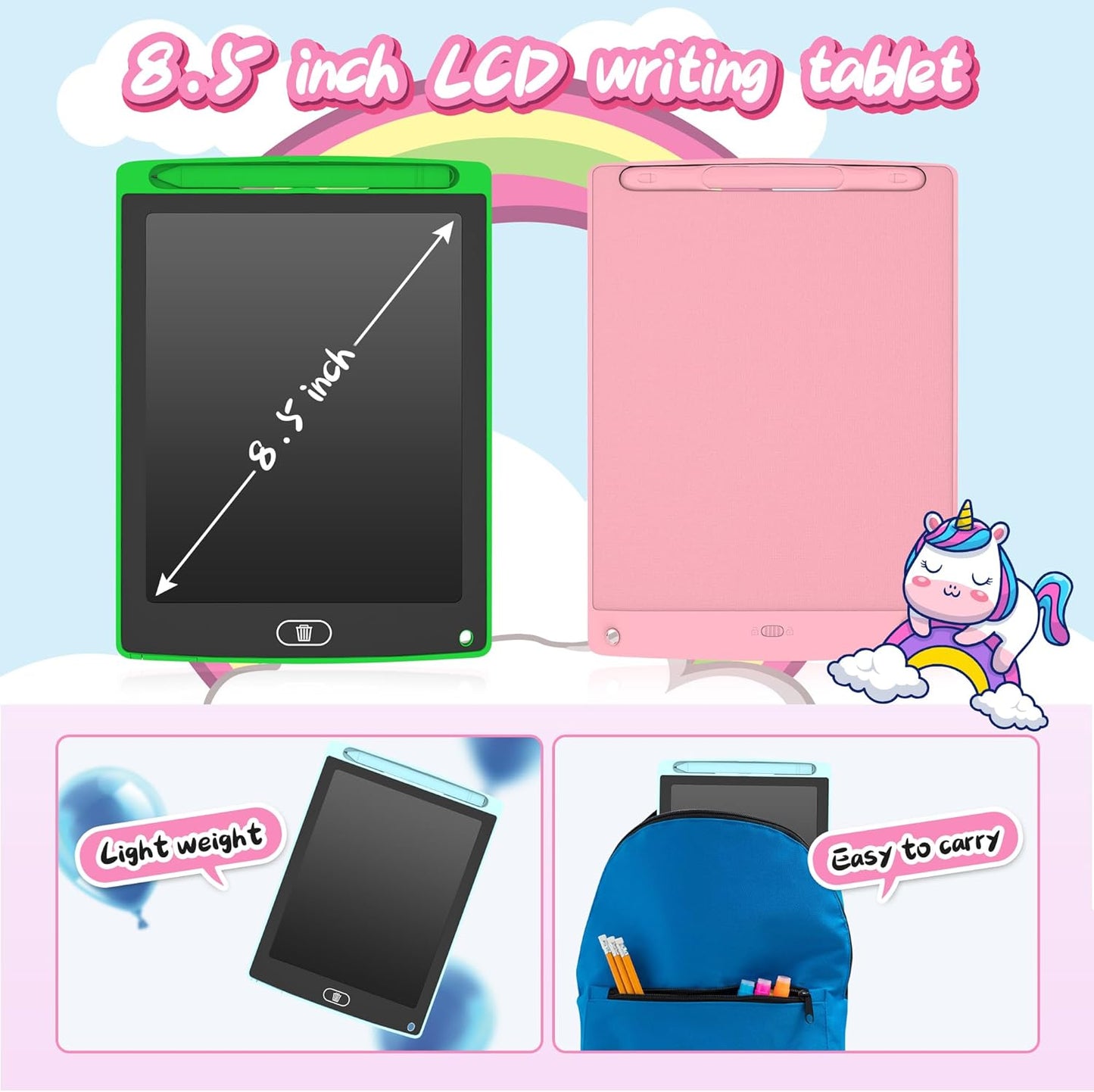 3 Pack LCD Writing Tablet, Colorful Toddler Drawing Tablet Doodle Board for Kids, Erasable Reusable Electronic Drawing Pad, LEYAOYAO Educational and Learning Toy for 3-6 Years Old Boy and Girl