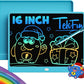 TEKFUN LCD Writing Tablet Doodle Board, 10inch Colorful Drawing Tablet Writing Pad, Kids Travel Essentials, Toddler Toys for 3 4 5 6 7 8 Year Old Girls Boys (Blue)