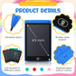 8.5" 16 Pieces LCD Writing Tablet Doodle Pad for Kids