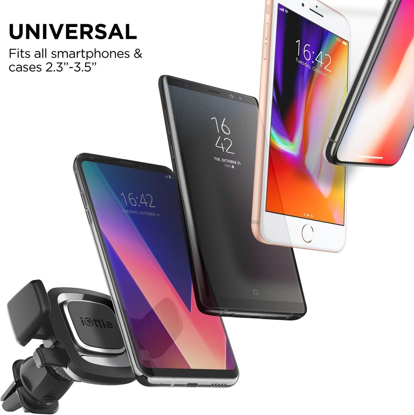 iOttie Easy One Touch 6 Universal Car Mount Dashboard &amp; Windshield Suction Cup Phone Holder for iPhone Samsung, Google, All Smartphones