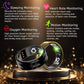 Smart Ring,Fitness Tracker Ring for Men/Women,Monitoring of Pedometer,Heart Rate,Blood Oxygen,Sleep Tracker,No App Subscription,Compatible with Android and iOS (Black,9#)