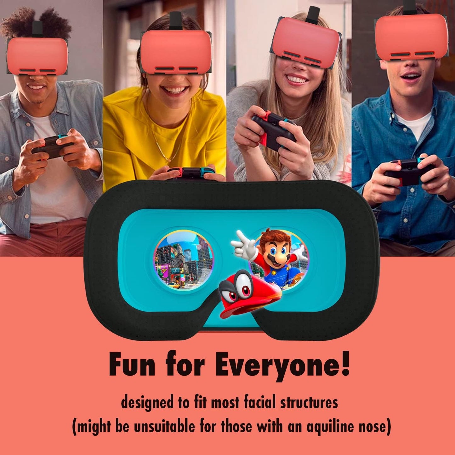 Orzly VR Headset Designed for Nintendo Switch &amp; Switch OLED Console with Adjustable Lens for a Virtual Reality Gaming Experience and for Labo VR - White - Gift Boxed Edition
