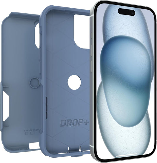 OtterBox iPhone 15, iPhone 14, and iPhone 13 Commuter Series Case - Crisp Denim (Blue), Slim &amp; Tough, Pocket-Friendly, with Port Protection