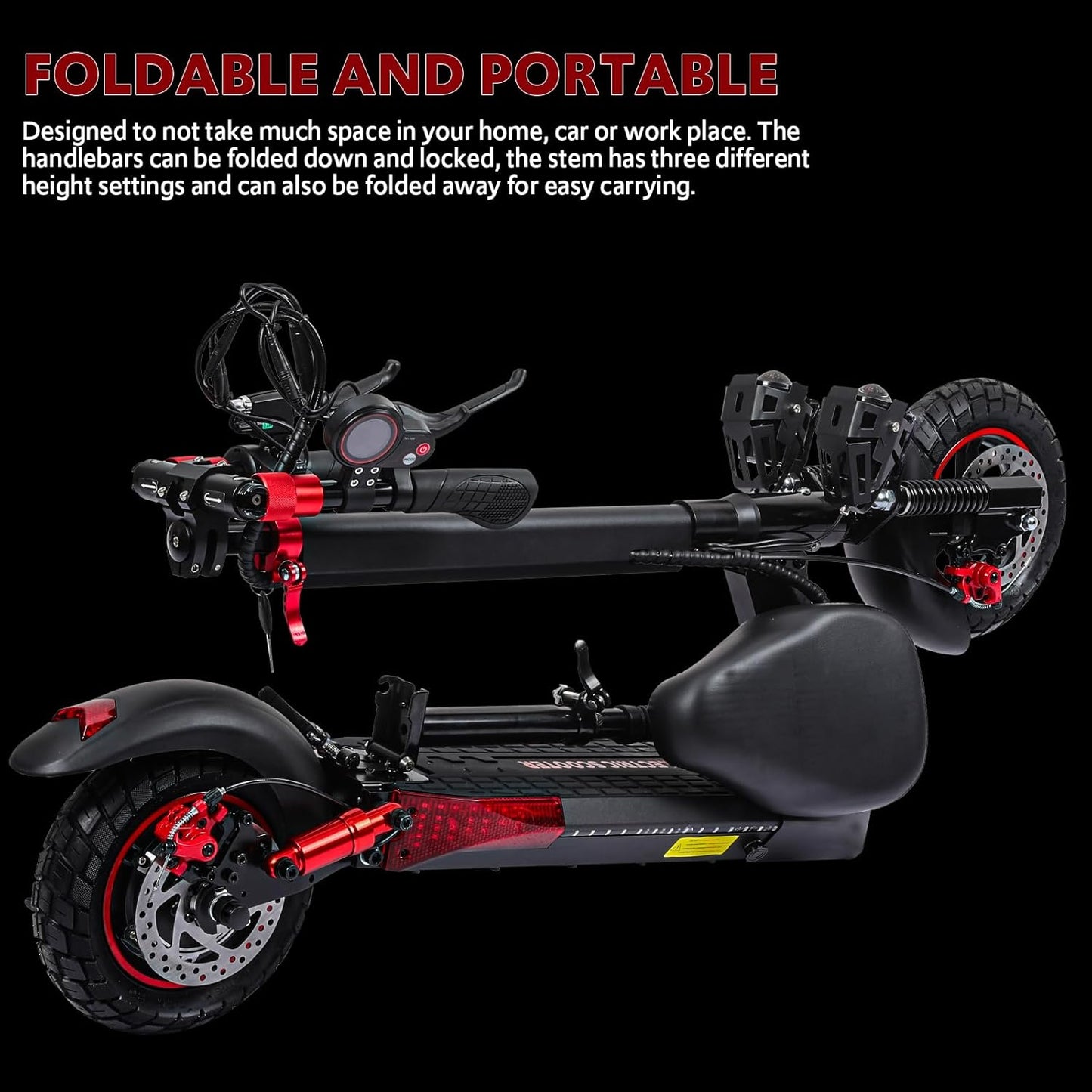 Electric Scooter Adults, 15/18/21AH Big Battery, 600/800/1200W Motor, 10&#34;/11&#34; Off Road Tire, Folding E Scooter with Seat