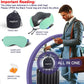 napfun Neck Pillow for Traveling, Upgraded Travel Neck Pillow for Airplane 100% Pure Memory Foam Travel Pillow for Flight Headrest Sleep, Portable Plane Accessories, Striped Black