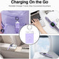 Pddosi Portable Wireless Charger Compatible for Apple Watch Series 10/9/8/UItra/7/6/5/4/3/2/SE, 1500mAh Portable iWatch Charger Travel, Magnetic Portable Watch Charger Keychain with USB C (Pink)