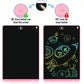 2 Pack 12 Inch LCD Writing Tablet, Electight Colorful Doodle Board, Eye Protection Drawing Board with Lock &amp; Erase FUNC, Birthday Gifts and Toys for 3 4 5 6 7 8 Year Old Boys and Girls - Pink &amp; Blue