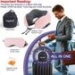 napfun Neck Pillow for Traveling, Upgraded Travel Neck Pillow for Airplane 100% Pure Memory Foam Travel Pillow for Flight Headrest Sleep, Portable Plane Accessories, Striped Black