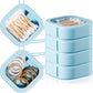 Kathfly 4 Pcs White Hair Tie Organizer Portable Hair Accessory Storage Containers Stackable Hair Tie Bobby Pin Holder Home Cotton Swab Dispenser Hair Accessories Jewelry Organizer Box